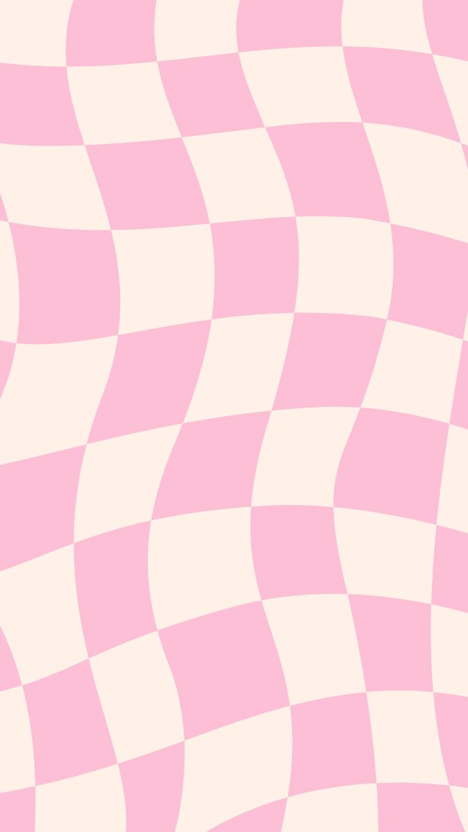 a pink and white checkerboard pattern that looks like it is going to fall