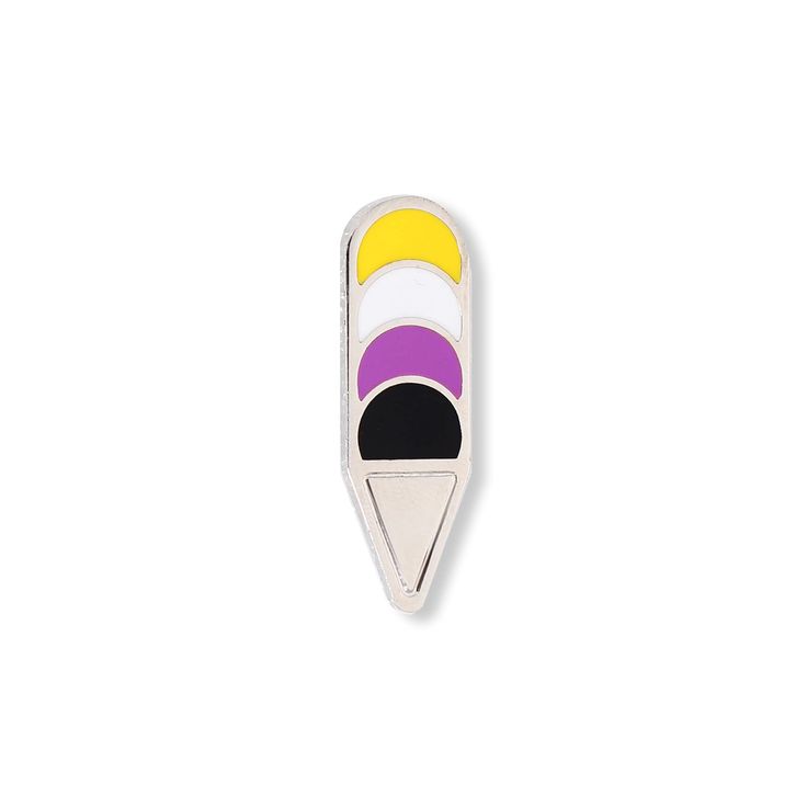 a pin with different colors on it