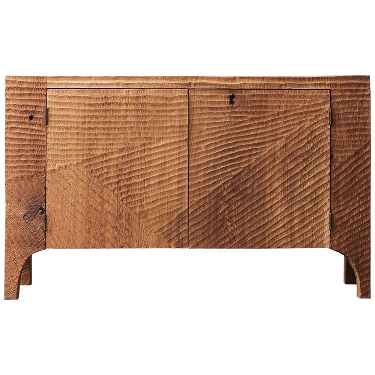 the sideboard is made out of wood and has two doors on one side, and three