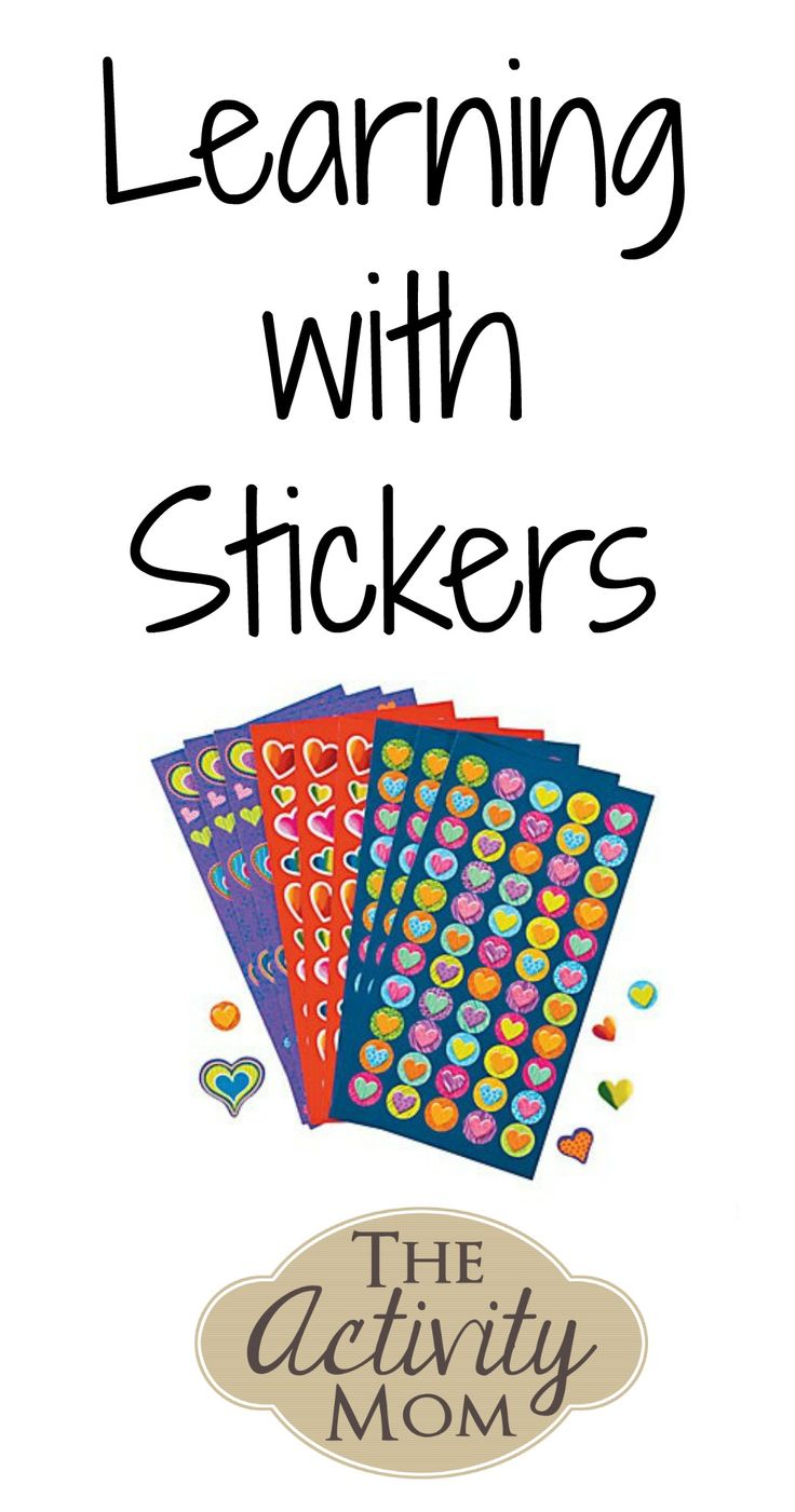 the activity mom learning with stickers is shown in black and white, with colorful dots on