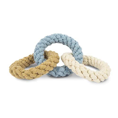 four rope bracelets with different colors and sizes