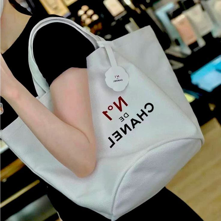 It Is New, Canvas Bag Casual Top Handle Canvas Bag For Errands, Casual Canvas Shopping Bag With Handles, Casual Shopping Bag With Letter Print, Trendy White Canvas Bag, White Tote Shoulder Bag With Letter Print, White Bags With Letter Print And Double Handle, White Double Handle Bag With Letter Print, White Double Handle Bags With Letter Print, White Bags With Letter Print For Everyday Use