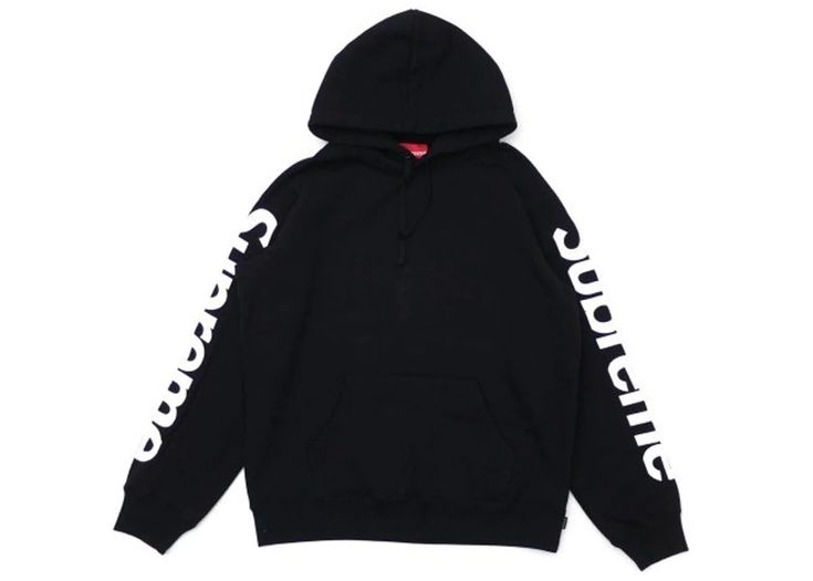 Buy and sell authentic Supreme streetwear on StockX including the Supreme Sideline Hooded Sweatshirt Black and thousands of other streetwear clothing and accessories. Swag Hats, Supreme Streetwear, Underground Clothing, Mens Designer Hoodies, Baggy Clothes, Black Men Fashion, The Supreme, Red Outfit, Streetwear Outfit