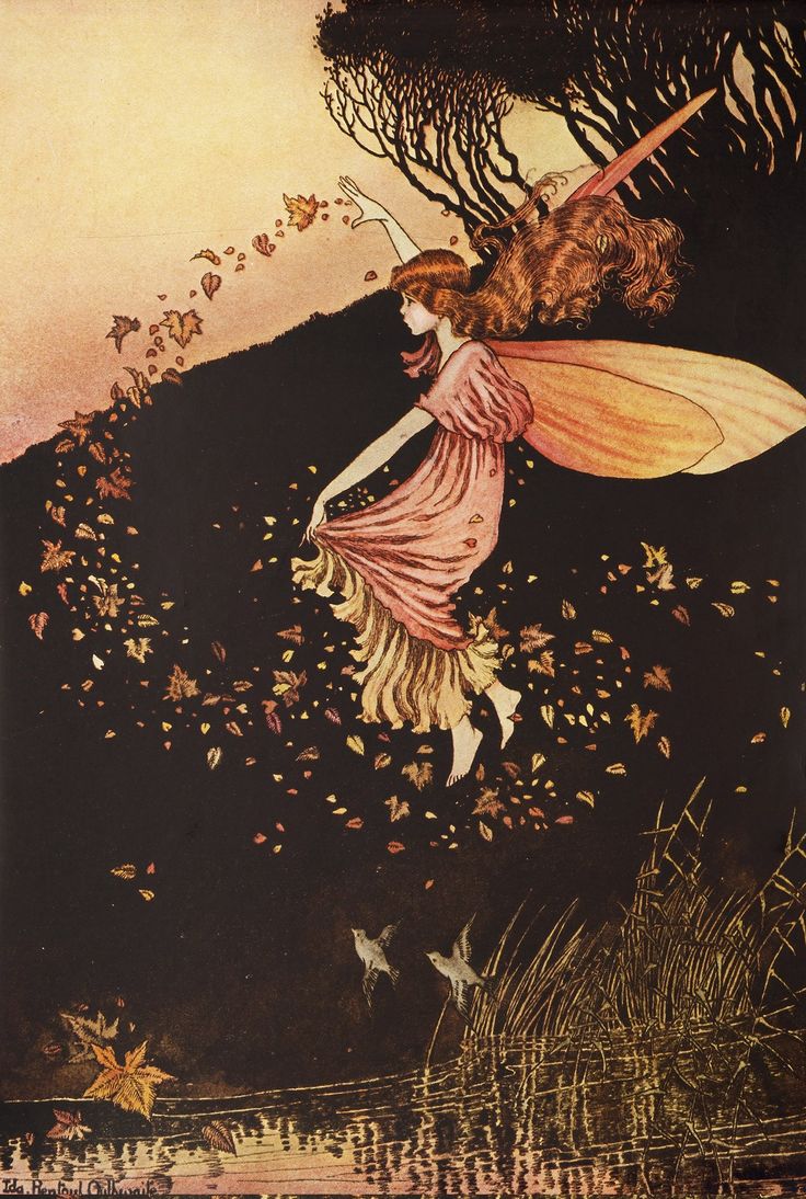 an illustration of a fairy flying through the air