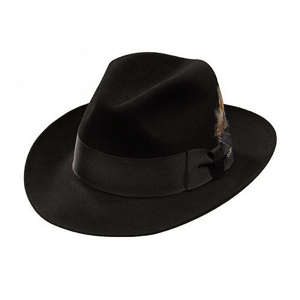 Stetson Temple Fur Felt Fedora Hat | DelMonico Hatter Winter Fedora With Short Brim In Fur Felt, Fur Felt Fedora With Short Brim For Winter, Classic Wool High Crown Hat, Winter Wide Brim Fur Felt Fedora, Classic High Crown Wool Hat, Classic High Crown Felt Hat For Winter, High Crown Fur Felt Fedora For Winter, Fitted Wool Felt Hat With High Crown, Fitted Curved Brim Hats For Formal Occasions