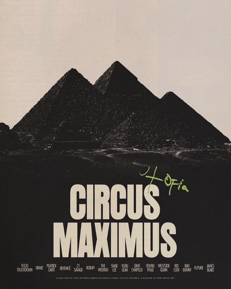 the poster for circus maximus shows three pyramids