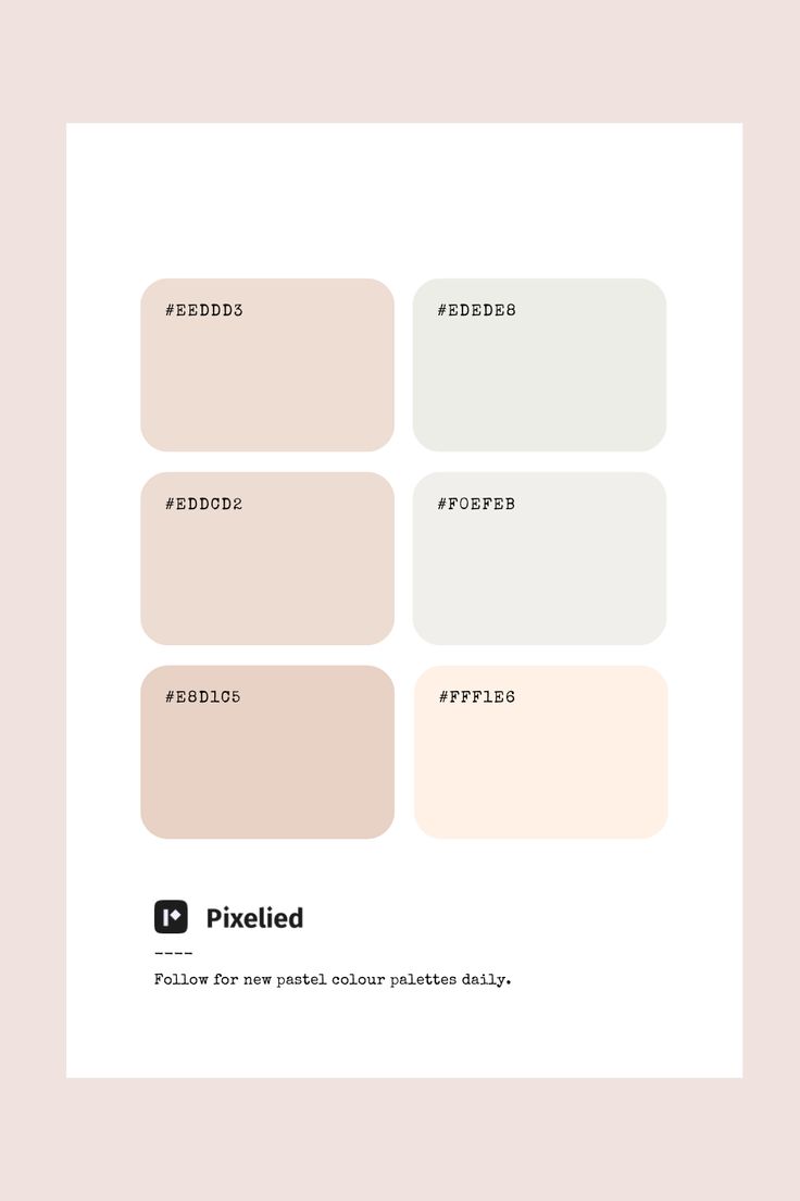 the color palette is pale and neutral, with different shades to choose from in each section