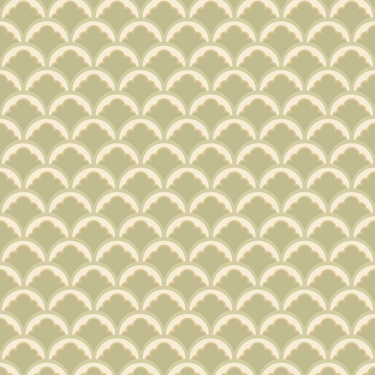 an art deco wallpaper pattern in beige and white with scallops on it