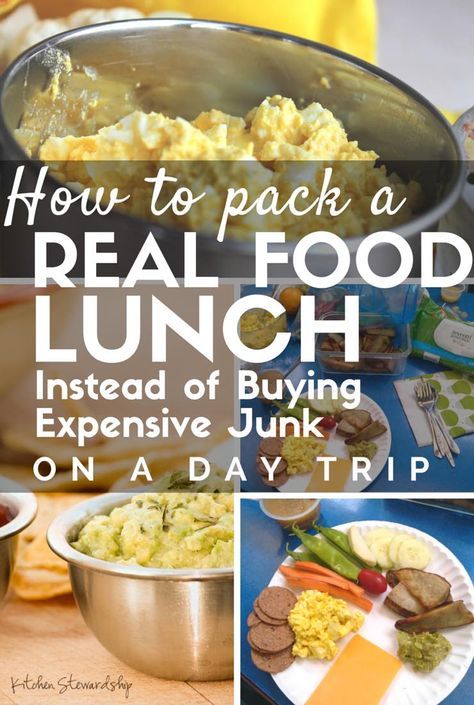 how to pack a real food lunch instead of buying expensive junk on a day trip