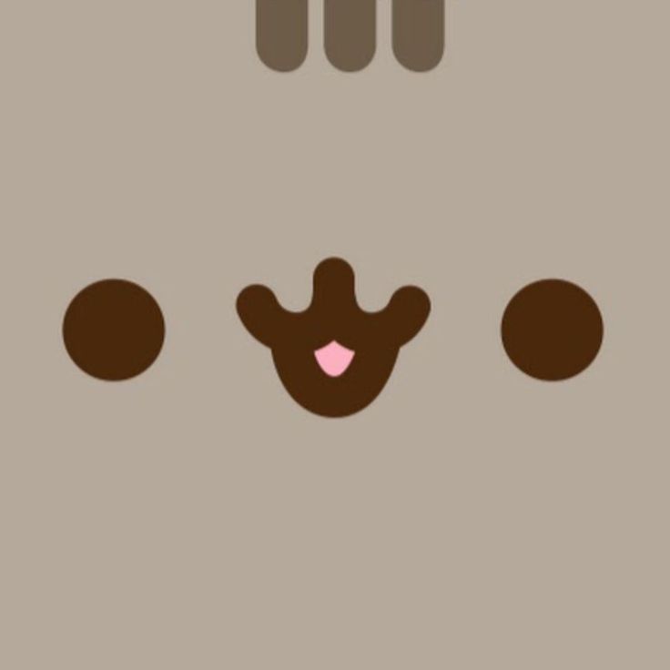 the face of a bear with three circles around it's nose and two ears