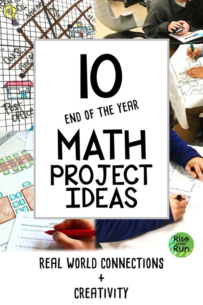 a group of people sitting around a table with the words 10 end of the year math project ideas