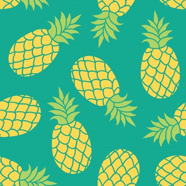 pineapples on a green background