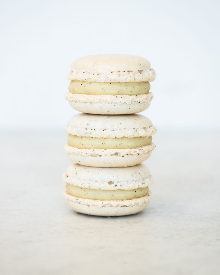 three macaroons stacked on top of each other