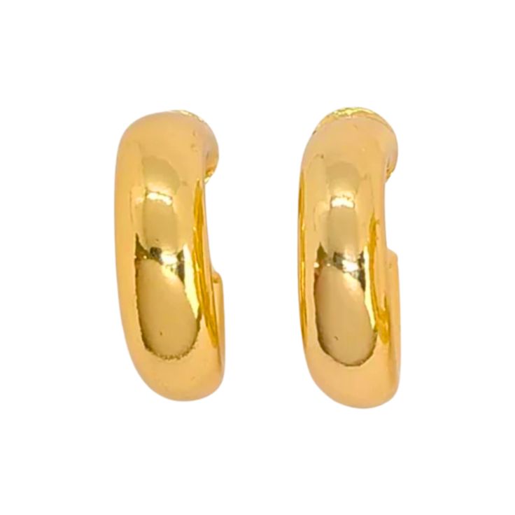 These stunning Jennie Half Hoop Earrings feature a luxurious 18k Gold Filled finish that exudes both classic charm and boldness. Meticulously crafted with high-quality materials, these earrings will add a radiant touch to any ensemble. Whether for a casual outing or a special event, these earrings are a must-have addition to any jewelry collection. -18K Gold Filled - Earring Size: 26mm x 8mm. - Hypoallergic and Nickel Free - Tarnish Free and Water Resistant Half Hoop Earrings, Chunky Hoop Earrings, Gold Filled Earrings, Bold Style, Bold Fashion, Earrings For Women, Beautiful Earrings, Special Event, Special Events