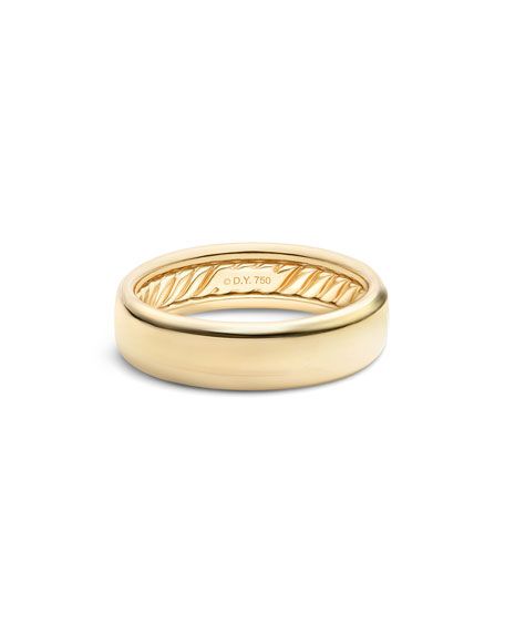 DAVID YURMAN MEN'S STREAMLINE 18K-GOLD BAND RING. #davidyurman David Yurman Wedding Band, David Yurman Mens Ring, Gold Band Engagement Rings, David Yurman Mens, Mens Band Rings, David Yurman Ring, Mens Gold Wedding Band, Yellow Gold Wedding Ring, Yellow Gold Jewelry