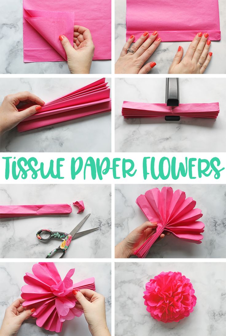 how to make tissue paper flowers with scissors and other things that you can use for crafts