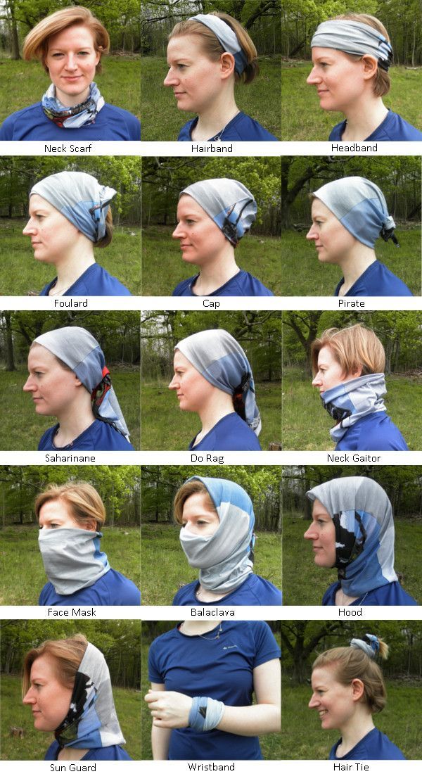 the instructions for how to wear a headscarf and head scarf in different ways