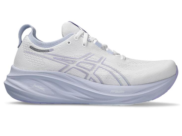 Women's GEL-NIMBUS 26 | White/White | Running Shoes | ASICS Running Shoes Asics, Extra Wide Shoes, Shoes Asics, Kids Athletic, Narrow Shoes, Wrestling Shoes, White Running Shoes, Asics Running Shoes, Leggings Hoodie