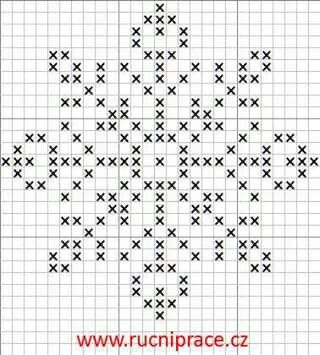 a cross stitch pattern in black and white