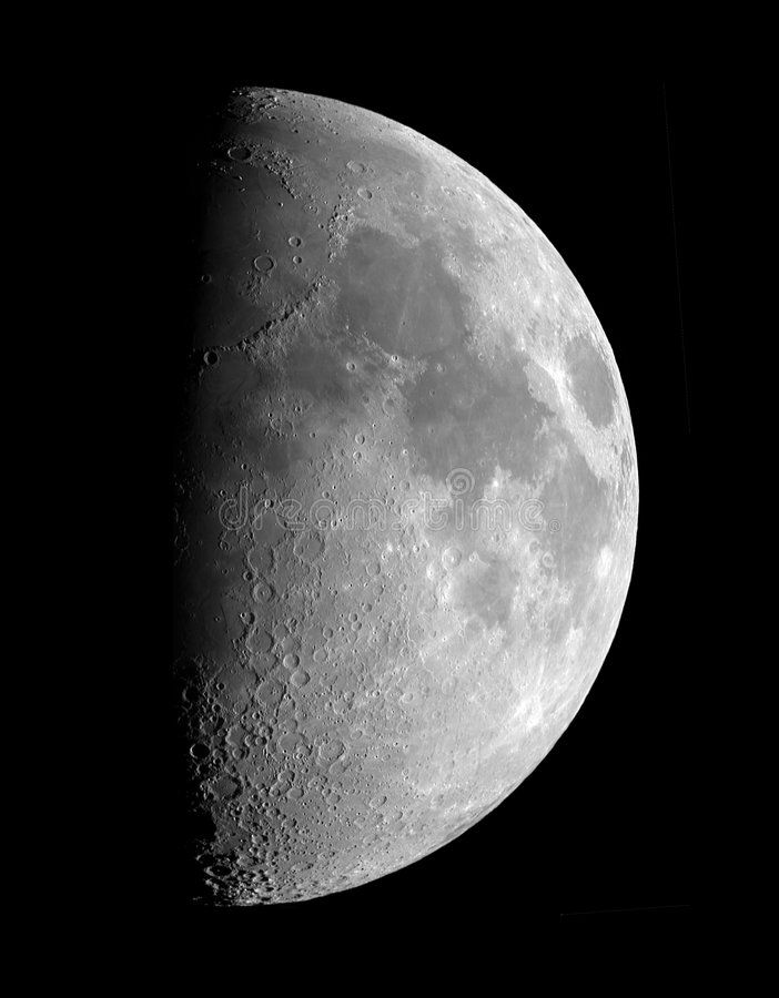 the moon is shown in black and white