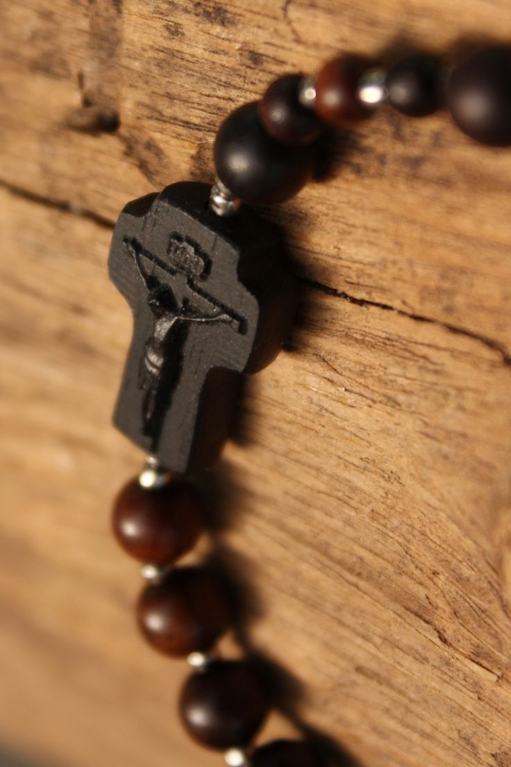 Handmade Brown Rosary Bracelet As Gift, Gift Rosary With Wooden Beads And Crucifix, Wooden Beads Rosary With Crucifix As Gift, Gift Rosary With 8mm Beads And Cross Shape, Spiritual Brown Rosary Bracelet For Gift, Spiritual Cross Rosary Bracelet Gift, Spiritual Cross Rosary Bracelet For Gift, Spiritual Rosary Bracelet With Cross Shape, Spiritual Gift Rosary Bracelet With Cross