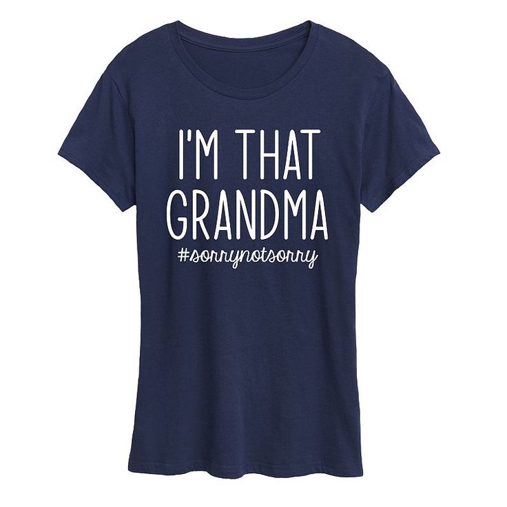 She will love showing off her style with this Women's I'm That Grandma Graphic Tee. FEATURES Short sleeves CrewneckFABRIC & CARE Solid Color: Cotton ; Heather Colors: Cotton/Polyester Machine wash Imported Size: Large. Color: Navy. Gender: female. Age Group: kids. How To Show Love, Her Style, Abs Workout, Gender Female, Fabric Care, Graphic Tee, Age Group, Graphic Tees, Short Sleeves