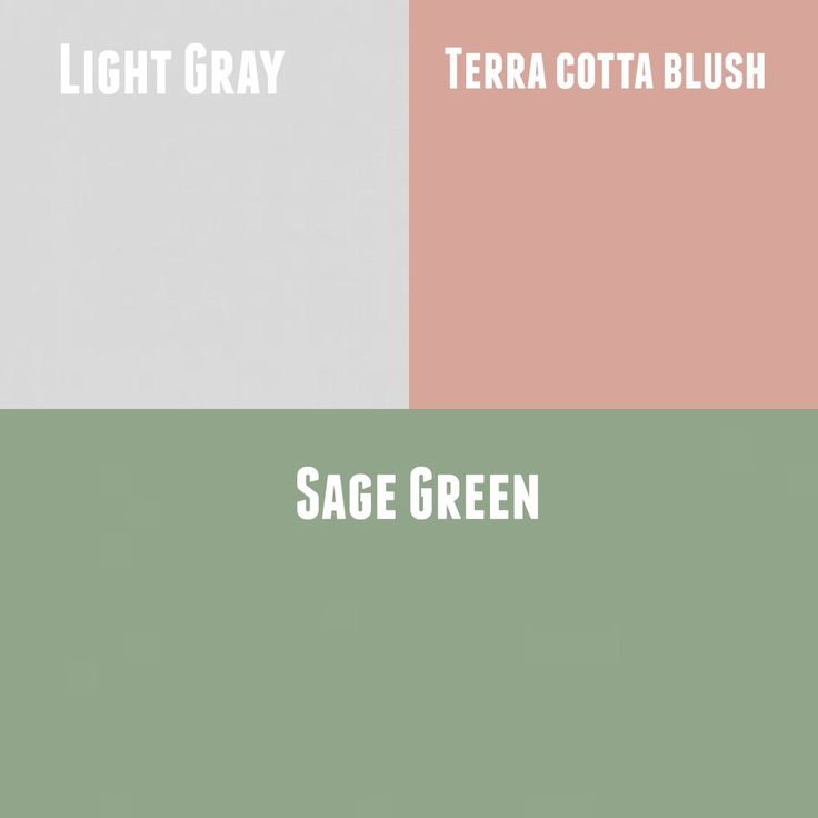 three different shades of pink, green and grey with the words light gray on them