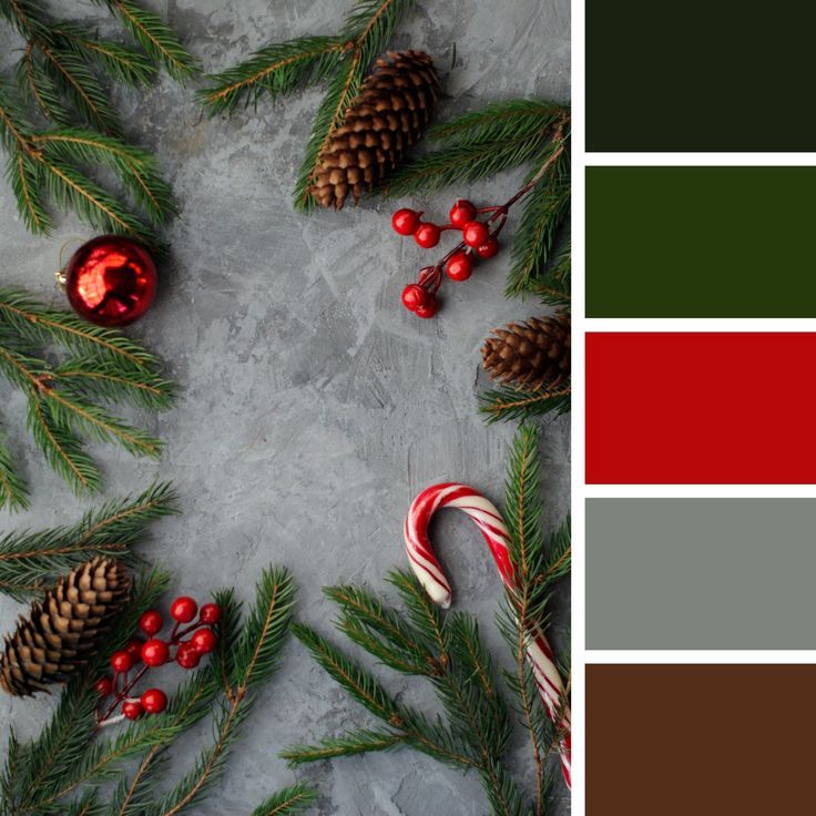 the color scheme is red, green, and brown with candy canes on it