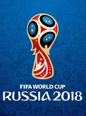 the official logo for the world cup is shown on a blue background with ornate designs