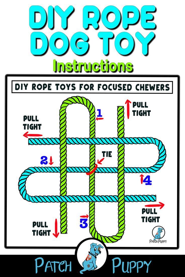 the instructions for how to make a rope dog toy with instructions on how to use it