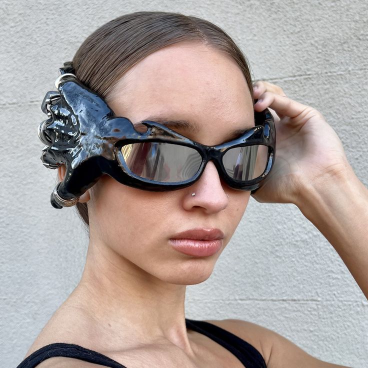 hannah on Twitter: "Monster sunglasses made by me 🖤 https://t.co/zmcZUpItj0" / Twitter Resin Frame, Sunglass Frames, Made By Me, Medium Size, Im Not Perfect, Sunglasses, Things To Sell, On Twitter, Twitter