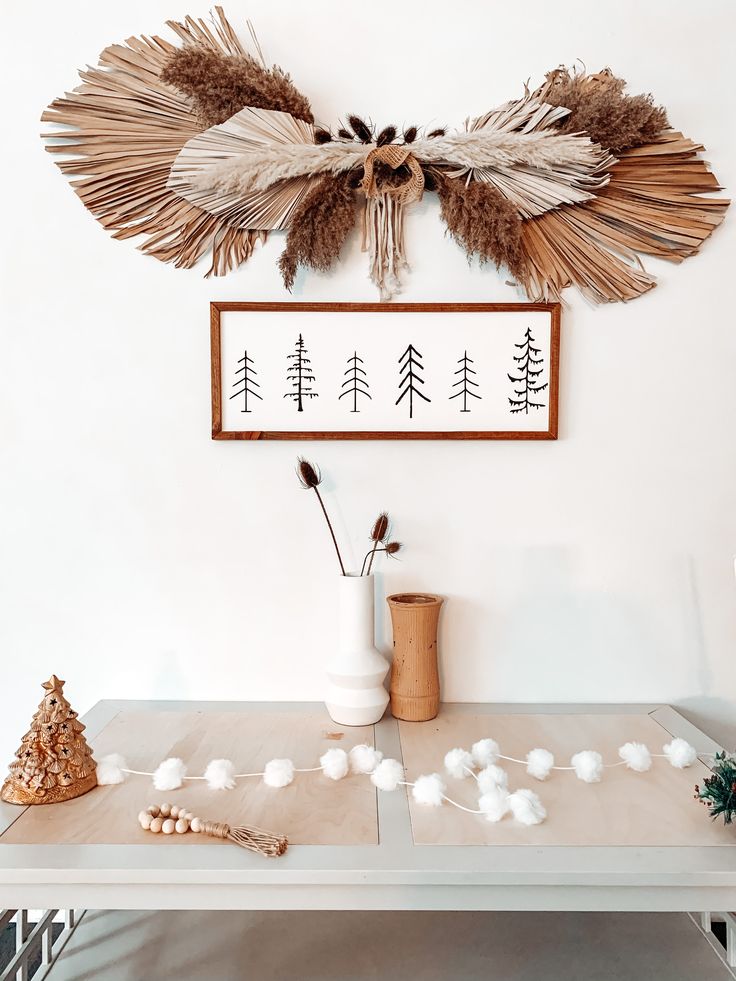 a white table topped with lots of decorations