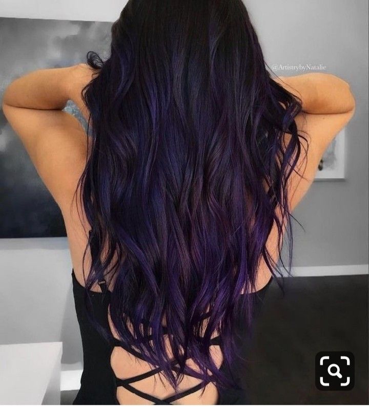 Dark Black Purple Hair, Purple Hair Aesthetic, Dark Purple Hair, Hair Aesthetic, Hair Color Purple, Pretty Hair Color, Hair Color And Cut, Dye My Hair, Hair Dye Colors