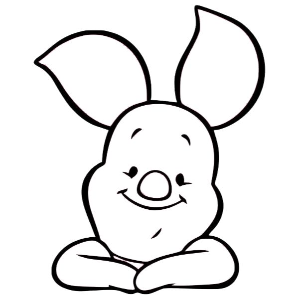 a cartoon bunny sitting on the ground with its legs crossed and eyes closed, smiling