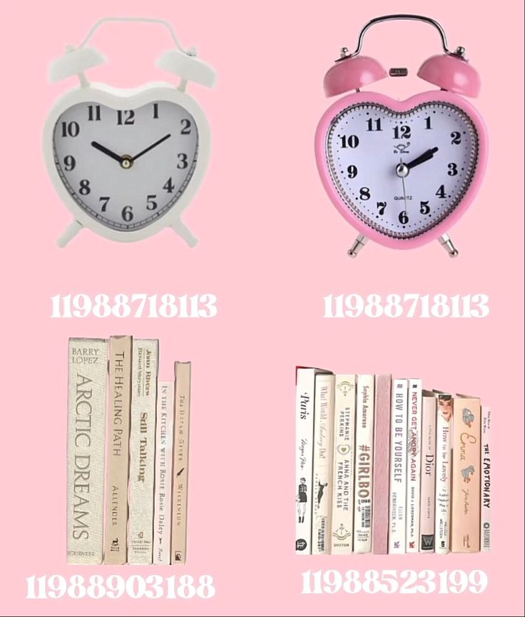 three different types of clocks with numbers and times displayed on pink background, including one for children's room