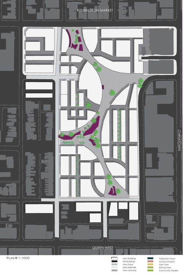 an aerial view of a city with roads and streets