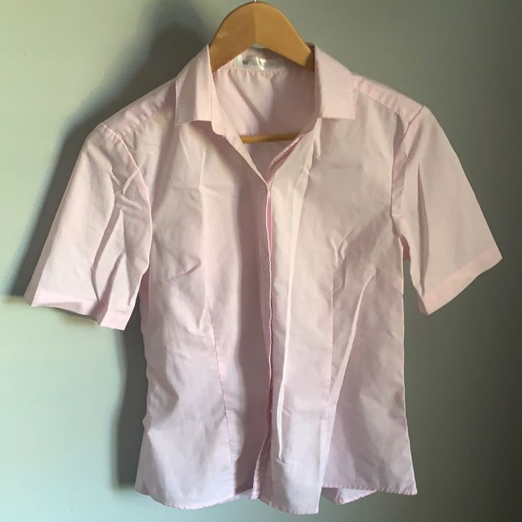 Nwt Doublju Baby Pink Short Sleeve Button Down Shirt Size: Medium Pink Top Party Outfit, Short Sleeve Tops With Button Closure For Daywear, Classic Pink Collared Top, Pink Fitted Short Sleeve Shirt, Classic Pink Tops With Collared Neckline, Pink Short Sleeve Tops With Placket, Fitted Short Sleeve Shirt With Button Closure, Pink Collared Top With Button Closure, Fitted Short Sleeve Button-up Shirt