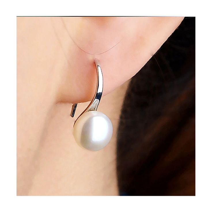 This delicate and understated style of earrings showcases a creamy white pearl bead attached to our signature silver IOBI Drill Hook. The classic and timeless look of pearls with a dash of silver. Customer verified as light and comfortable to wear all day every day! Gender: Female of any age Occasion: Special Occasions, Bridal, Birthdays, Perfect Holiday gift Materials: 14K White Gold plating over Alloy Size: 2cm long (.75 inch overall) Pearls: 10mm Resin pearl bead Comes gift boxed. Retail 49.9 Formal Minimalist Pearl White Earrings, Minimalist Pearl White Formal Pearl Earrings, Minimalist Pearl White Pearl Earrings For Formal Occasions, Classic Hypoallergenic Pearl White Pearl Earrings, Minimalist Pearl White Dangle Pearl Earrings, Classic Pearl Clip-on Earrings, Everyday Pearl White Earrings, Cream Pearl Drop Jewelry, Elegant White Everyday Jewelry