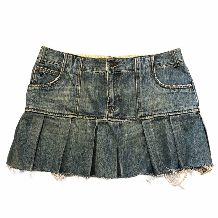 Skirt Png, 2000s Outfit, Pleated Denim, Digital Closet, Cute Skirts, American Eagle Jeans, Denim Mini, Denim Mini Skirt, Dream Clothes