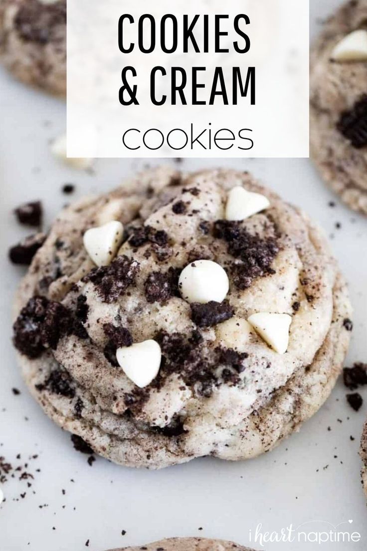 cookies and cream cookies with white chocolate chips