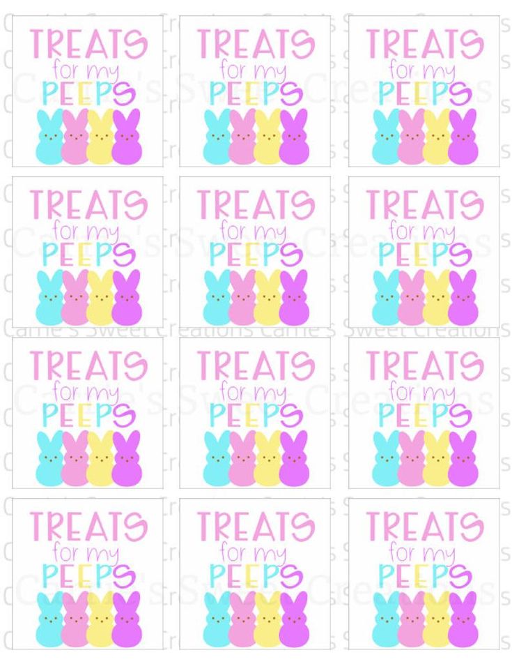 the treats for my pees stickers are in pink, blue and yellow with bunny ears