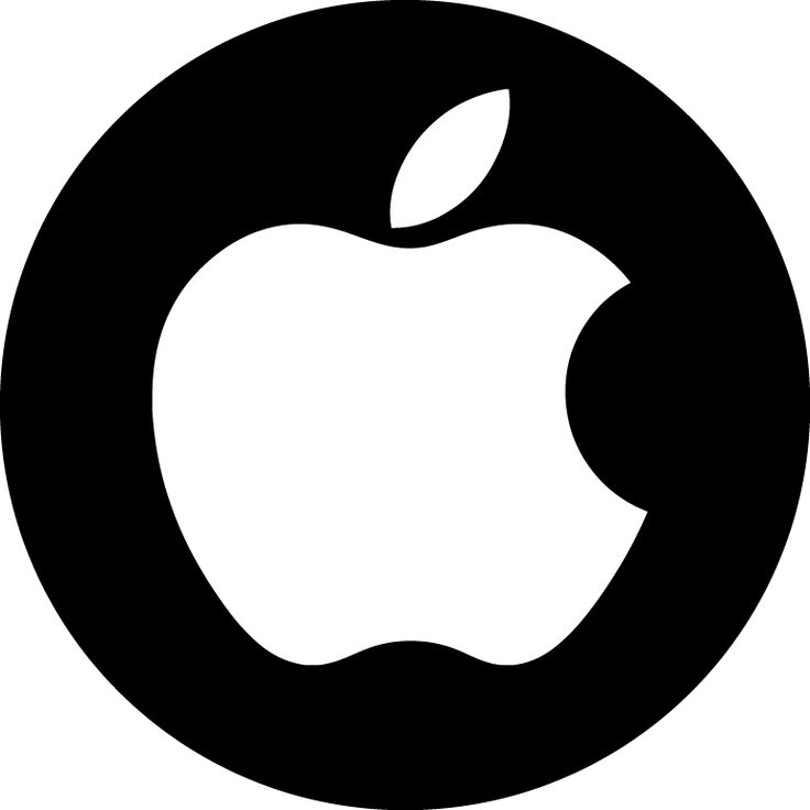 an apple logo in a circle