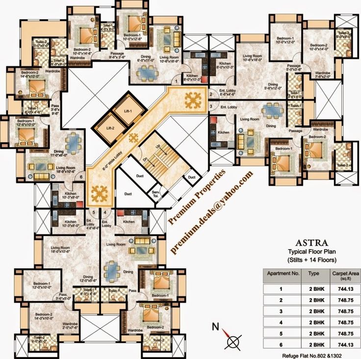 the floor plan for an apartment building