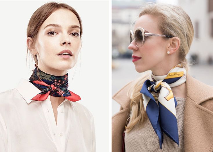 5 Ways to Tie a Silk Scarf - Lolli and Me Silk Scarf Around Neck, Wear Silk Scarf, Hermes Scarf Outfit, Scarf Around Neck, Neck Scarf Outfit, Silk Scarf Outfit, Silk Scarf Tying, Scarf Styling, Ways To Tie Scarves