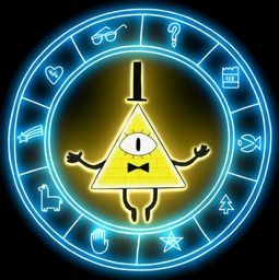 the illuminate triangle with an eye on it's face is surrounded by symbols