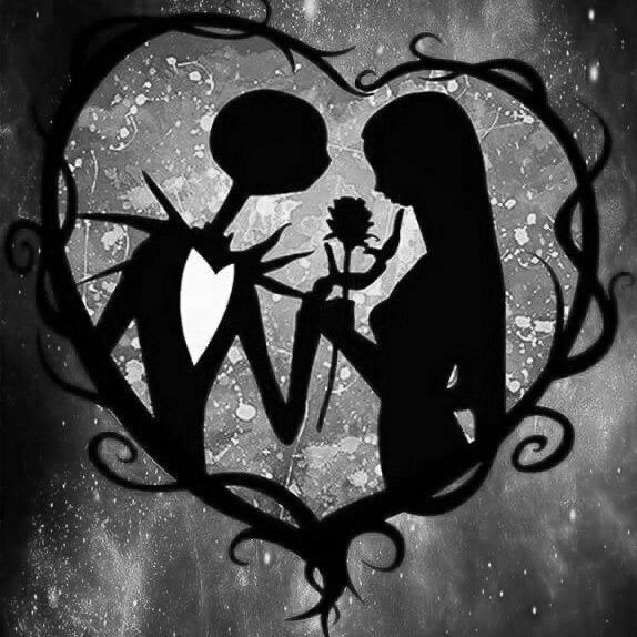 the silhouettes of two people holding flowers in front of a heart shaped frame with stars and