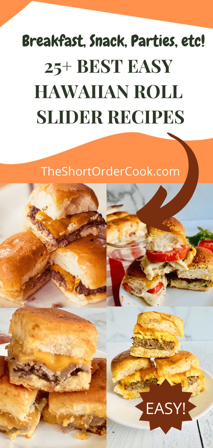 the best hawaiian roll sliders recipe for breakfast or brunch with text overlay