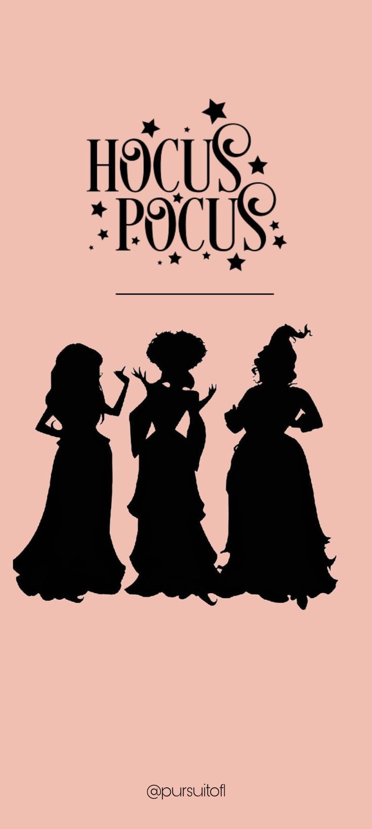 the silhouettes of three women in dresses are shown against a pink background with stars