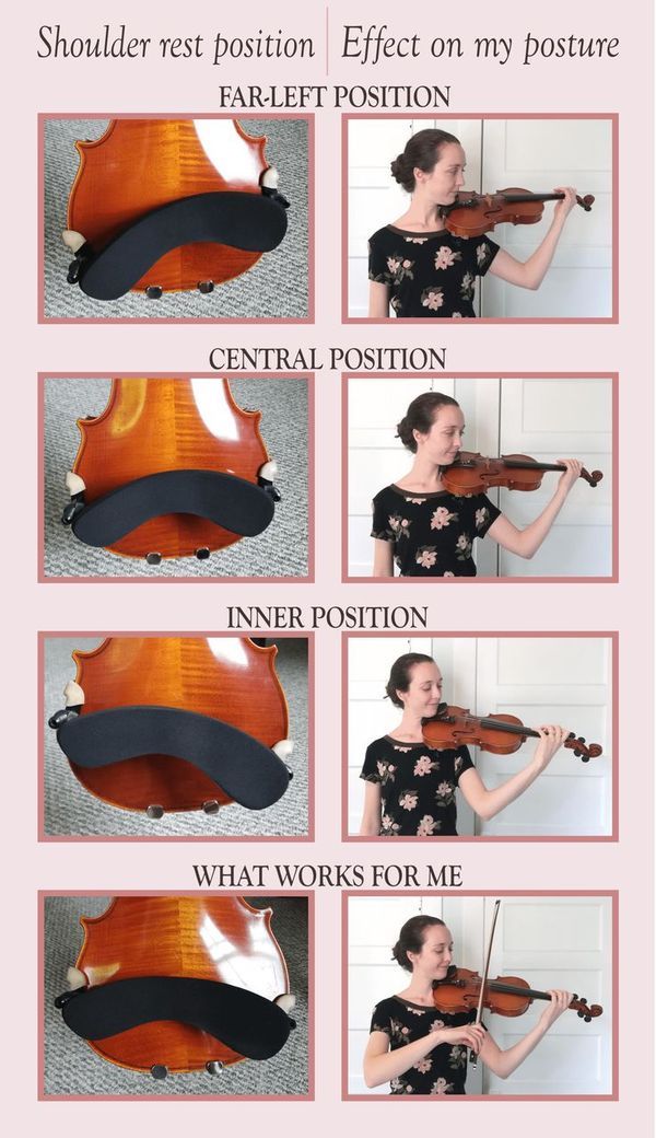 a woman is playing the violin with instructions on how to play it and how to use it