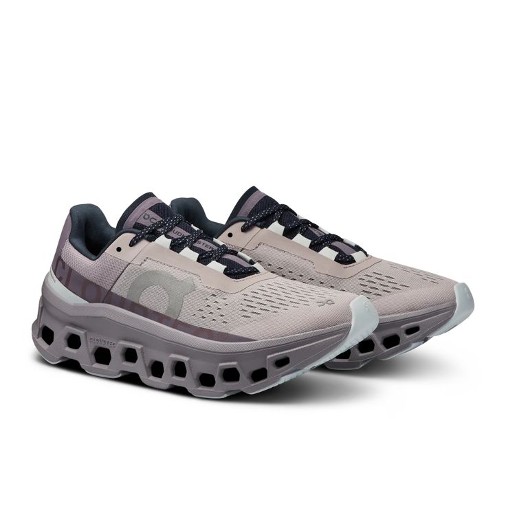 Women's Cloudmonster | Pearl & Arctic | On United States On Cloud Monster, Cloud Monster, On Cloudmonster, Big Energy, Cushioned Running Shoes, Running Trainers, Fun Run, Best Running Shoes, Running Fashion